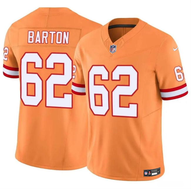 Youth Tampa Bay Buccaneers #62 Graham Barton Orange 2024 Draft F.U.S.E Throwback Vapor Untouchable Limited Stitched Jersey